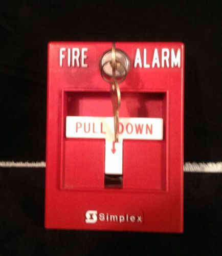Simplex fire alarm pull switch with keys for sale