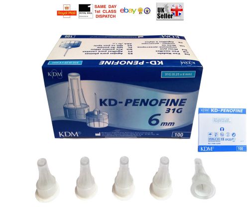 INSULIN PEN NEEDLES KDM KD-PENOFINE STERILE 31G 0.25x6 CHOICE OF QTY FAST CHEAP