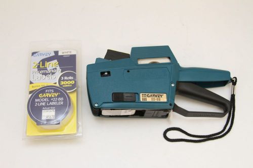 (Qty 1)  GARVEY 22-88 Contact Label Gun Price Gun with extra labels and ink