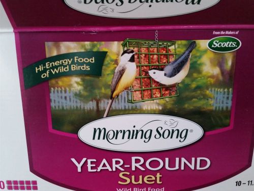 NEW-SCOTTS MORNING SONG YEAR-ROUND SUET WILD BIRD FOOD - 11.75 ounces (s2) Cake