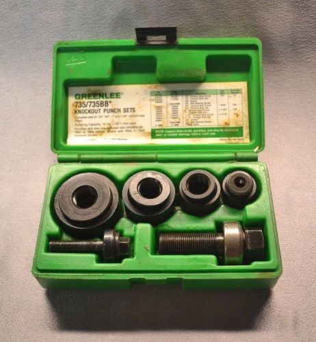 Greenlee Punch and Die Set 735BB ,KNOCKOUT-1/2 TO 1-1/4