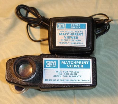Vintage 3M Matchprint Viewer (402) w/ AC Adapter FREE SHIPPING!