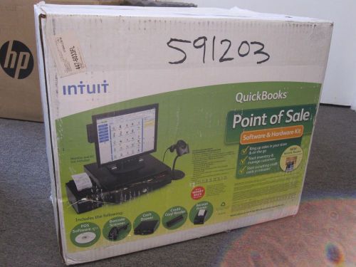 Brand new intuit quickbooks point of sale basic 2013 software and hardware kit for sale