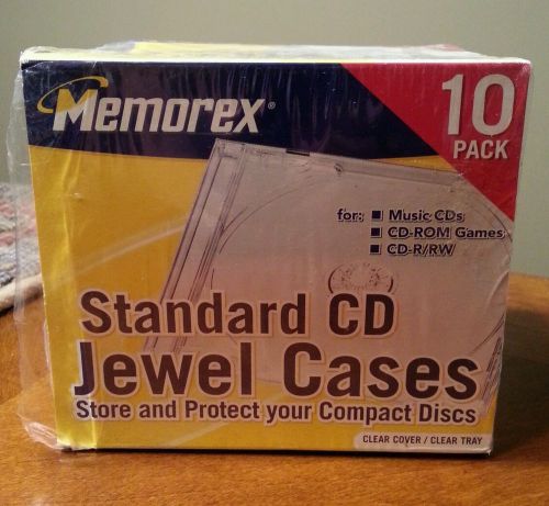 Memorex Standard Cd Jewel Cases 10-Pack &#034;Clear&#034;