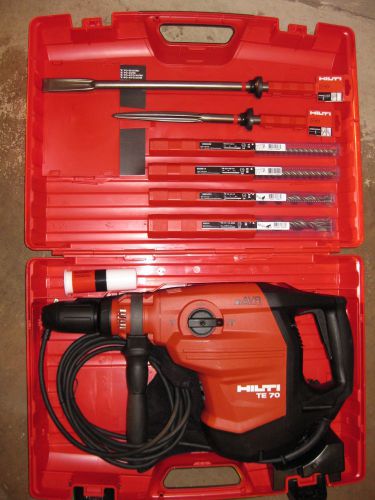 Hot! hilti te 70 avr hammerdrills w/ free bits and chisels - lot of 2 for sale