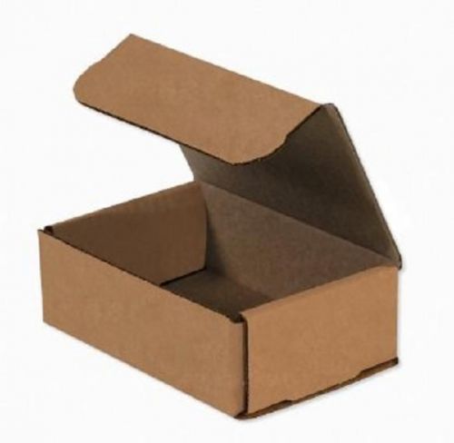 Kraft corrugated cardboard shipping boxes mailers 6&#034; x 4&#034; x 2&#034; (bundle of 50) for sale