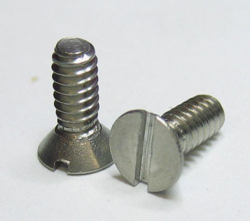 150 - pieces stainless steel 1/4&#034;-long 6-32 slotted flat head machine screw for sale