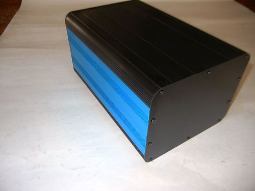 Aluminum project box, enclosure 8&#034; x 12&#034; x 6&#034;  gk8-12-6 with blue side extension for sale