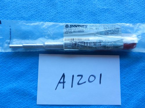 Synthes Orthopedic 12.0mm Cannulated Drill Bit QC 190mm 03.010.036  NEW!!