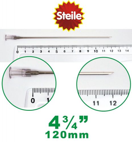 2x Long 4-3/4&#034; 120mm Needles *Fast Shipping* for Medicine Syringe - Gauge 16g