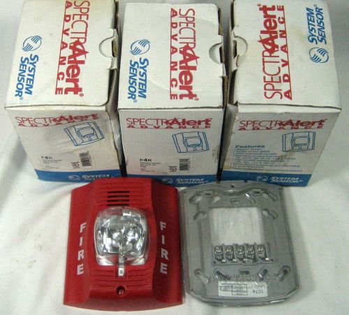 Lot of 4 system sensor p4r horn and strobe 4w std cd one out of box for sale