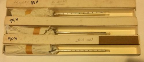 Lot of 3 hydrometers astm 88h 89h 90h specific gravity 950-1100 hydrometer set for sale