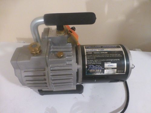 Ritchie yellow jacket 93440 superevac 4 cfm 2 stage hvac vacuum pump ***used*** for sale