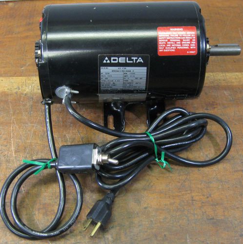 Delta ~ 3/4 hp electric motor ~ 1725-rpm capacitor start 115 volt ball bearing for sale