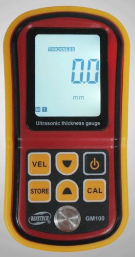 Ultrasonic thickness gauge tester meter 1.2-220mm sound velocity measure gm100 for sale