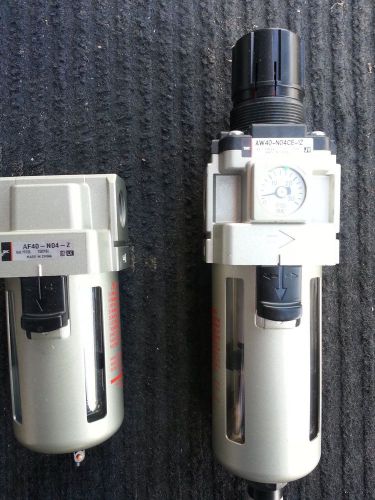 Smc modular filter &amp; regulator, 2 pcs, aw40-n04 &amp; af40-n04 for sale