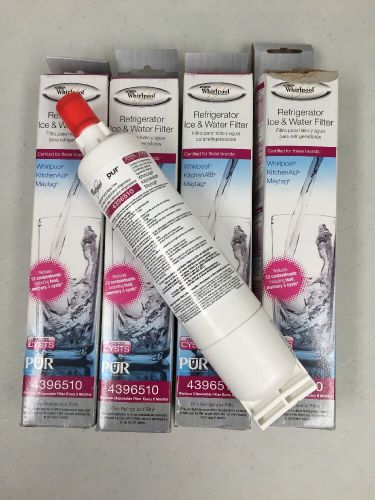 Whirlpool PUR4396510=Refrigerator Ice &amp; Water Filter-White- 4 Brand New in Box