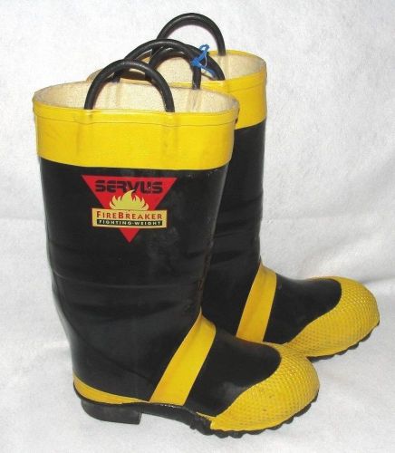 Servus Firebreaker Boots, Fire Fighter, Steel Toe Bunker 8 Medium