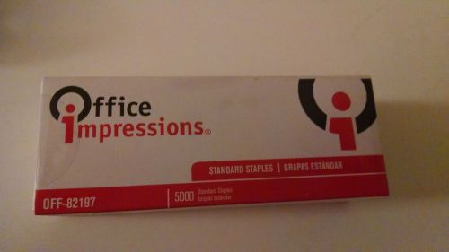 Office impressions - standard staples, 5,000 count(1 box!) for sale