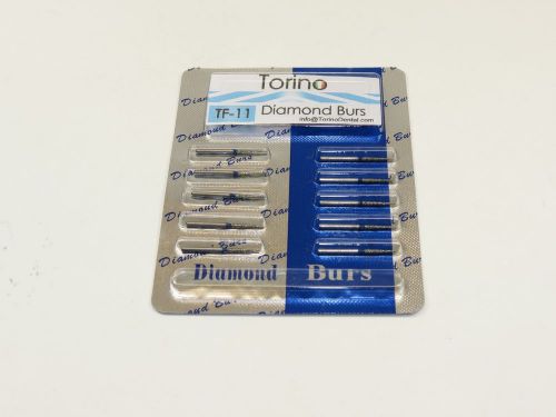 Dental Diamond Burs Conical Trunk Lab TF-11 FG Set /1 Pack 10 Pcs TORINO