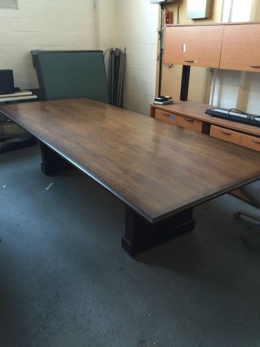 TRADITIONAL STYLE CONFERENCE TABLE in WALNUT COLOR WOOD 10FT LONG