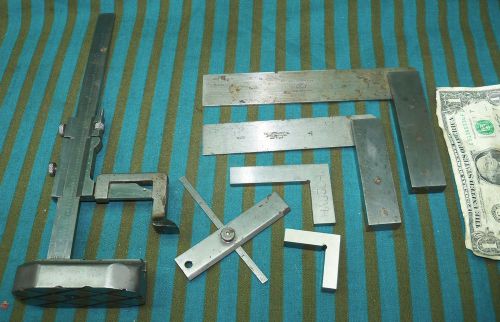 Starrett square # 20 4.5&#034; + 6&#034; # 46 depth gage surface gage machinist lot for sale