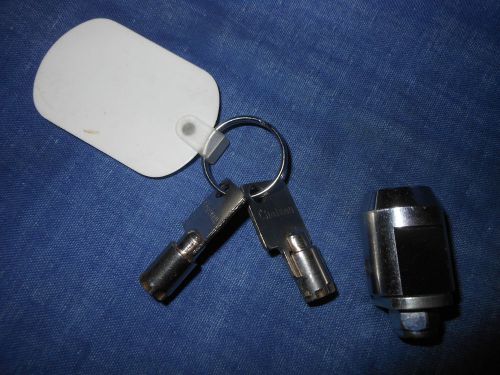Barrel Lock w/ 2 Cylinder Tube Keys for Self Storage Unit (includes key ring)