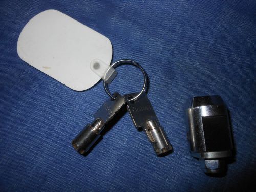 Barrel lock w/ 2 cylinder tube keys for self storage unit (includes key ring) for sale