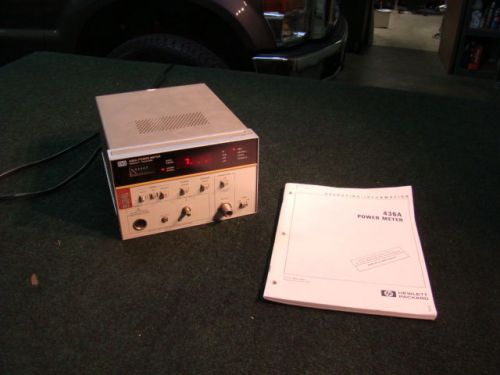 HP Agilent 436A Power Meter w/ Opt 022 &amp; Operating Manuals