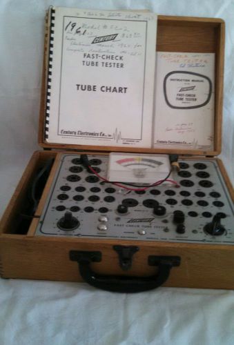 Vintage Century tube tester Model #FC-2 with charts &amp; manual