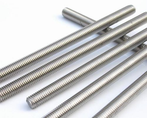 Lot of 3 Stainless SteelThread Threaded Rod Bar Studs  3/8&#034;-16 x 8&#034; with Nuts