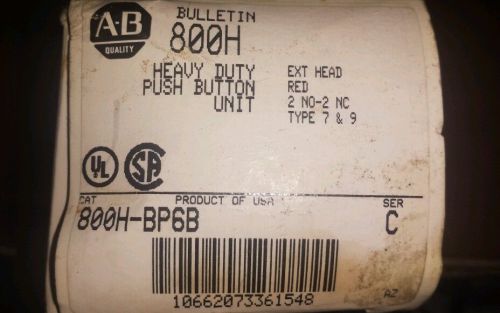 Allen Bradley 800H-BP6B Heavy Duty Push Button NEW