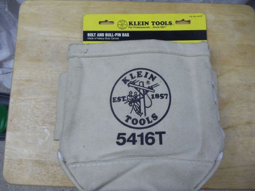 Klein tools 5416t bull-pin and bolt bag, canvas with tunnel loop for sale