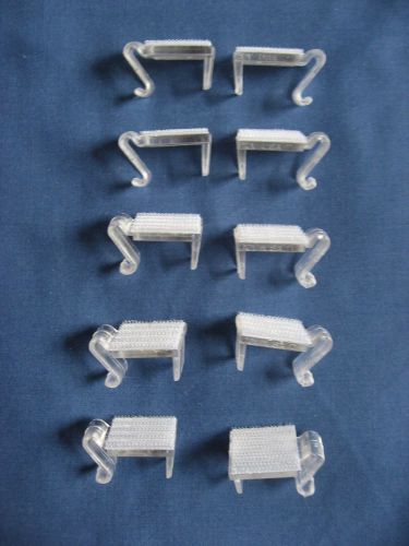 100 SNAP DRAPE TABLE SKIRT CLIPS WITH VELCRO STLYE &#034;CV&#034; 1&#034; CLEAR