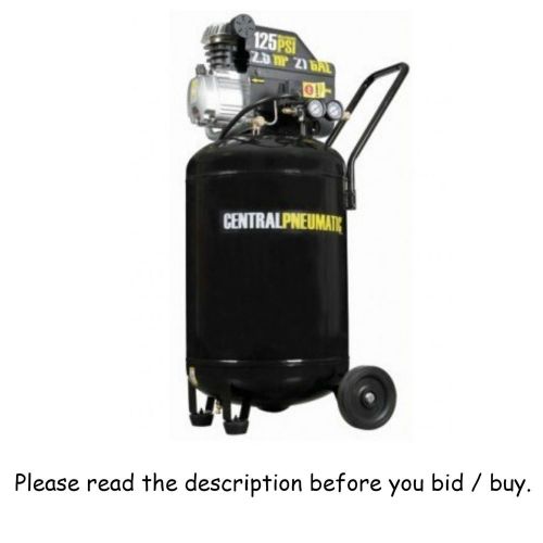 Air compressor 2.5 hp 21 gallon 125 psi vertical $70 off coupon harbor freight for sale