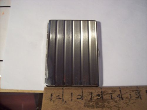 SILVER TONE METAL CASE FOR MISC / CIG or WHAT USE**
