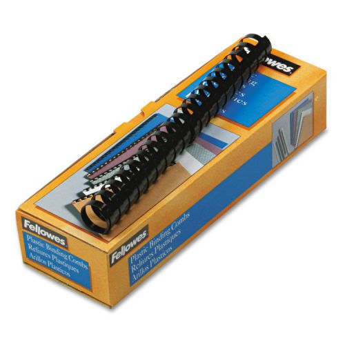 Plastic comb bindings, 1&#034; diameter, 200 sheet capacity, black, 10 combs/pack for sale