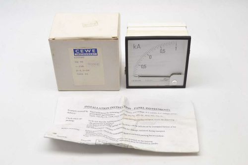 NEW CEWE CQ96 60MV +/- 1KA 0-2.5-5V ANALOG PANEL METER B415178