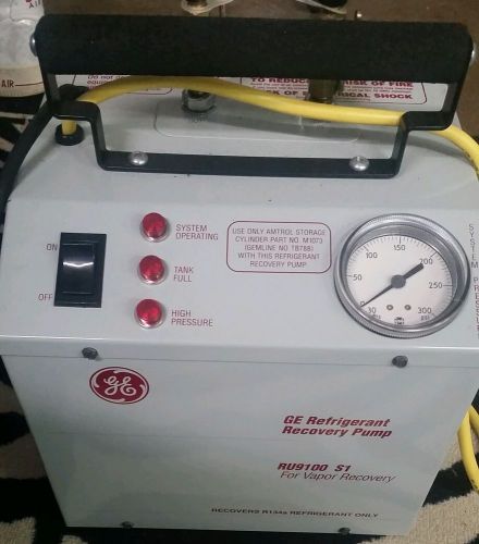 Ge refrigerant recovery pump ru9100 s1 vapor r134a general electric machine hvac for sale