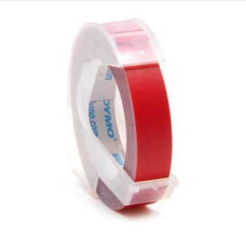 Dymo LabelMaker Glossy RED Embossing  Refill Label Cartridges 3/8&#034; (9mm) #520102