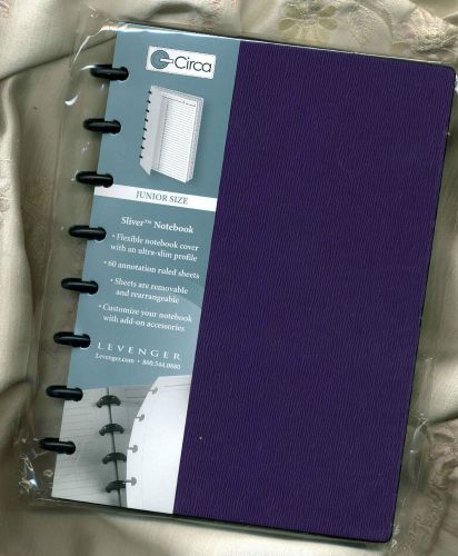 By Levenger - Circa  Sliver Foldover Notebook GRAPE - NEW and sealed- JUNIOR
