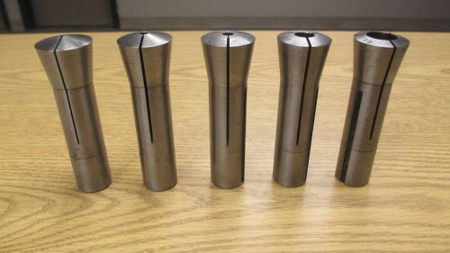 Lot of 5 R8 Collet from 1/8&#034; to 11/16&#034; similar to Shar hardinge or Lyndex R#0199