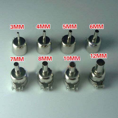 8pcs ?3/4/5/6/7/8/10/12mm nozzle for 850 852 soldering station hot air gun ics for sale