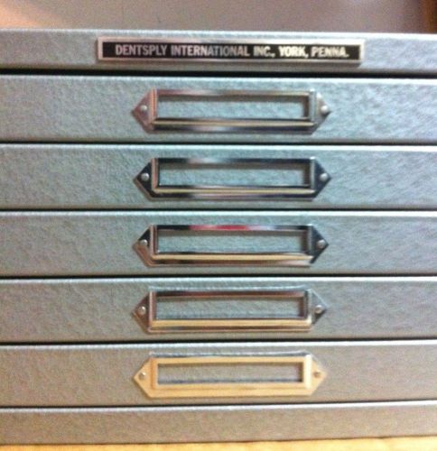 Dentsply Vintage Metal Tooth Cabinet   5 drawers      &#034;New&#034;