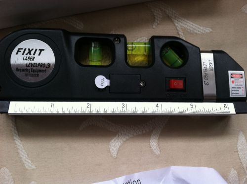 Laser Level pro 3 Horizontal Vertical Ten Crossing Line W/8 Foot Measuring Tape