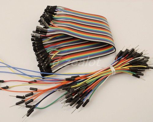 40pcs 20cm 1P-1P Male to Male Dupont Wire  + 65pcs jump cable