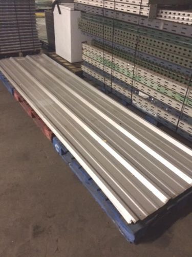 Lot of 20 rib steel metal roof panels 3&#039; x 12&#039; galv used on interior bldg walls for sale