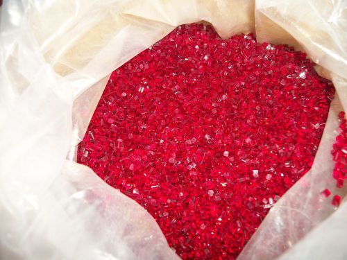 3.6  lb RED TRANSLUCENT acrylic Plastic Plexiglass Pellets beads sinking NICE