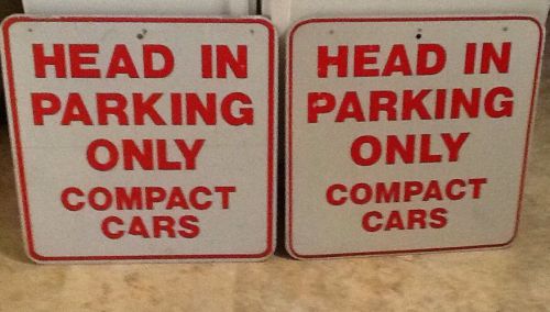 Lot 2 Compact Car Parking Signs 18&#034; X 18&#034; aluminum 1/8&#034; thickness