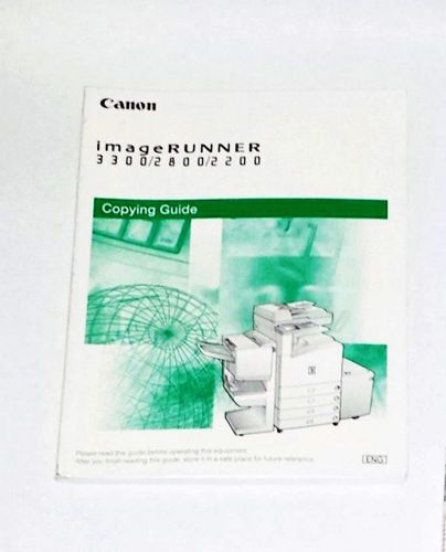 Canon Image Runner 3300 2800 2200 English Copying Guide